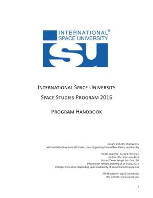 Download the SSP16 Program Handbook