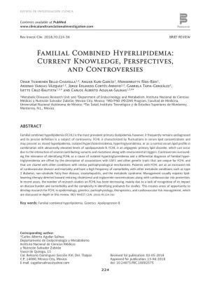 Familial Combined Hyperlipidemia: Current Knowledge, Perspectives