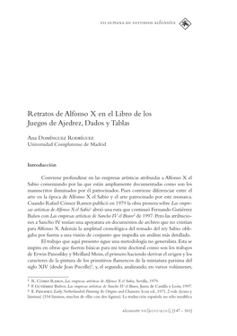 Retratos De Alfonso X En El Libro De Los Juegos De Ajedrez, Dados Y Tablas