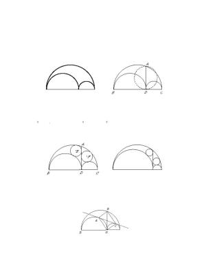 The Geometry of the Arbelos Brian Mortimer, Carleton University April, 1998