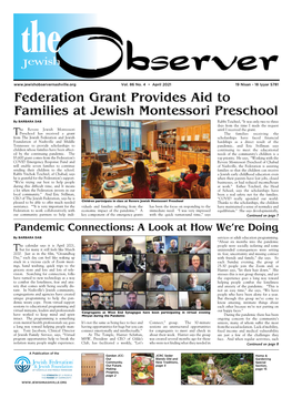 Federation Grant Provides Aid to Families at Jewish Montessori