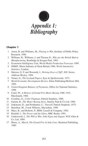 Appendix 1: Bibliography