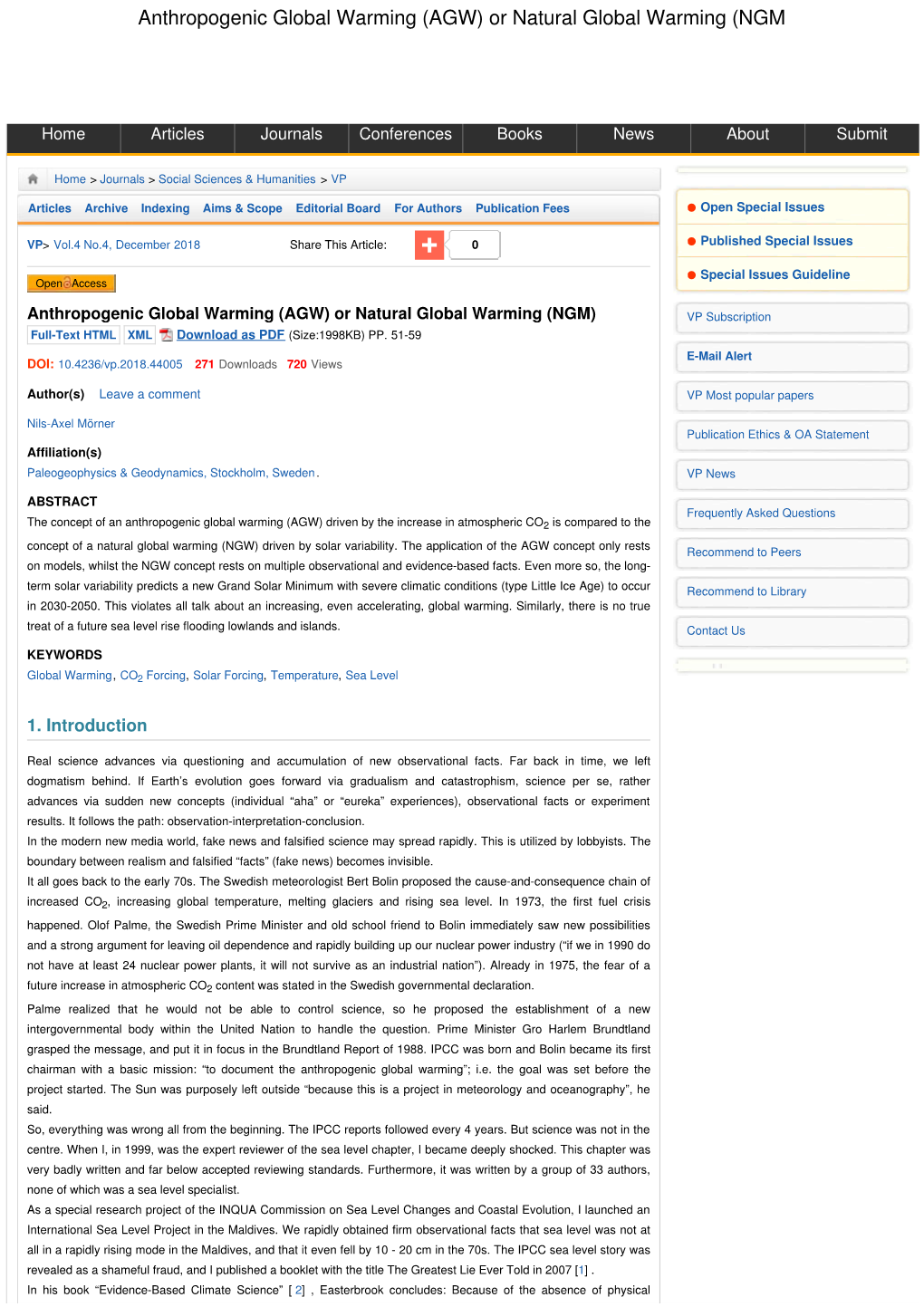 (AGW) Or Natural Global Warming (NGM