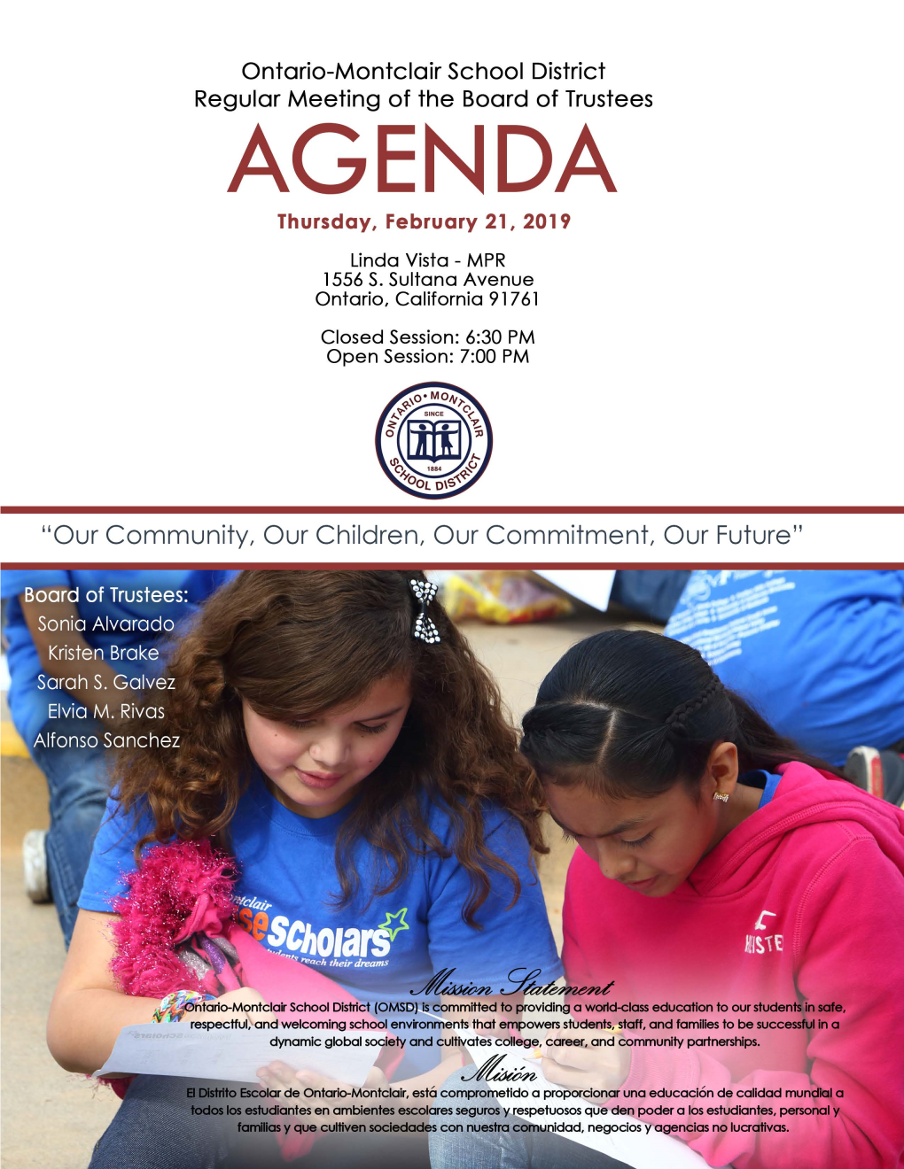 AGENDA Thursday, February 21, 2019