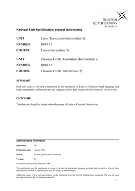 DET DRAFT Course and Unit Specifications. 02/05/96 CONFIDENTIAL