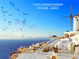 Download Printable Itinerary for CYCLADES ISLANDS