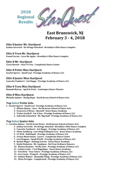 2018 East Brunswick Regional Results