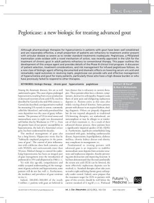 Pegloticase: a New Biologic for Treating Advanced Gout