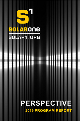 PERSPECTIVE 2019 PROGRAM REPORT Office: 212.505.6050 Email: Info@Solar1.Org Web
