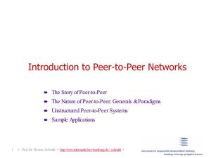 Introduction to Peer-To-Peer Networks