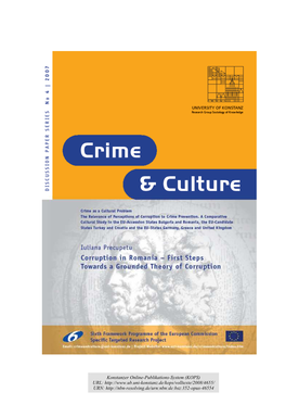 Corruption in Romania : First Steps Towards a Grounded Theory Of