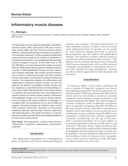 In.Ammatory Muscle Diseases