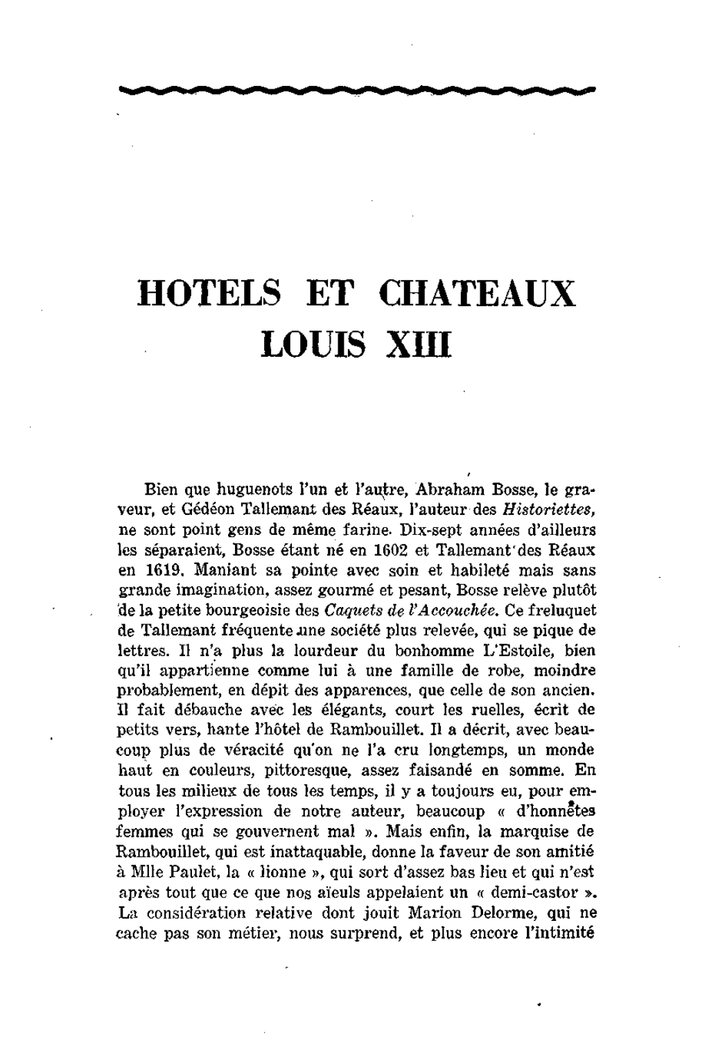 HOTELS ET CHATEAUX LOUIS Xin