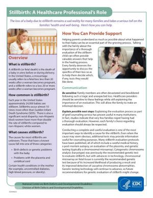 Stillbirth: a Healthcare Professional's Role