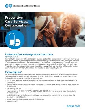 Preventive Care Services: Contraception