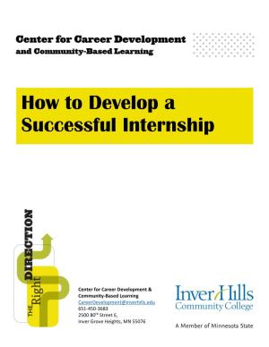 How to Develop a Successful Internship