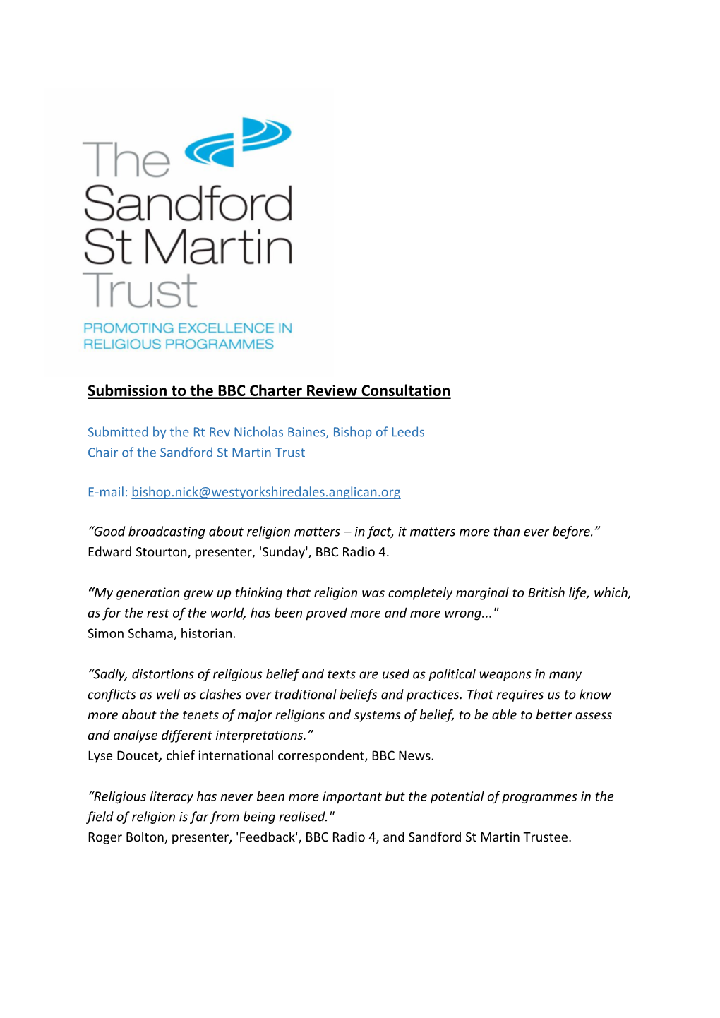 Sandford St Martin Trust