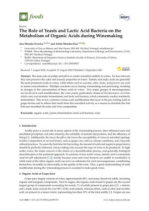 The Role of Yeasts and Lactic Acid Bacteria on the Metabolism of Organic Acids During Winemaking