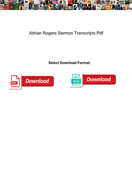 Adrian Rogers Sermon Transcripts Pdf
