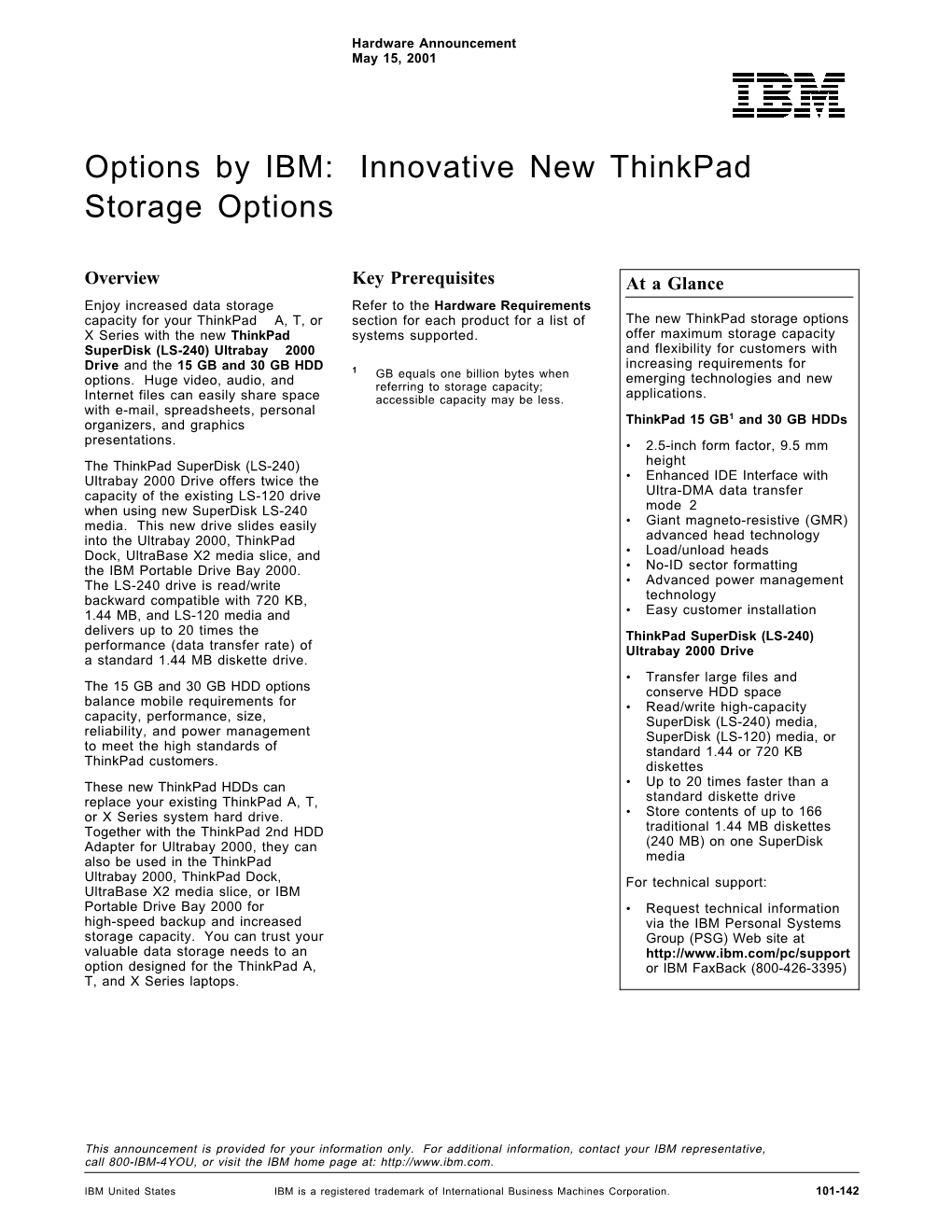 Options by IBM: Innovative New Thinkpad Storage Options