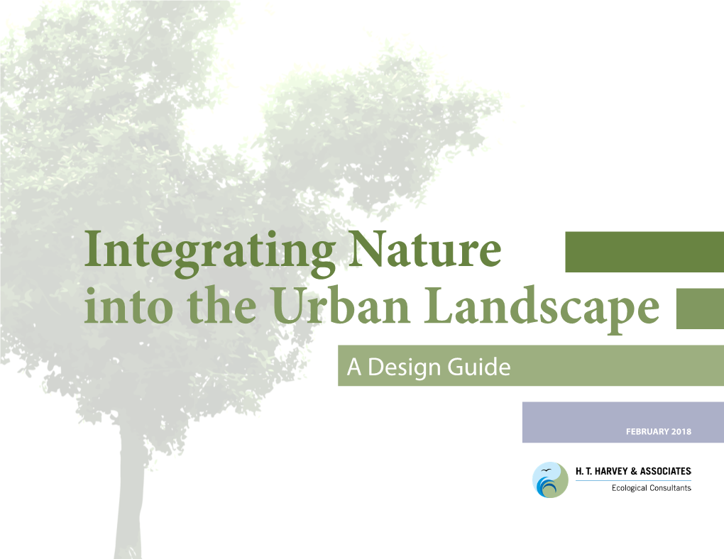 Integrating Nature Into the Urban Landscape a Design Guide