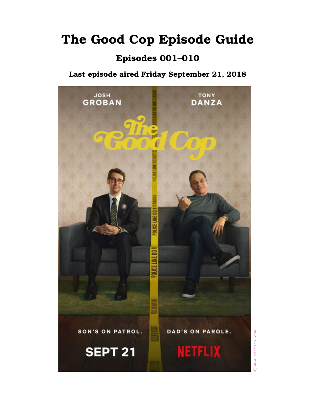 The Good Cop Episode Guide Episodes 001–010