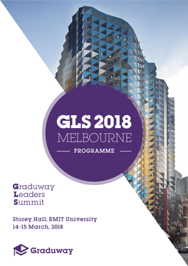 Storey Hall, RMIT University 14–15 March, 2018 PROGRAMME