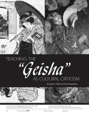 "Geisha" As Cultural Criticism