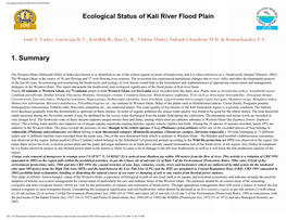 Ecological Status of Kali River Flood Plain