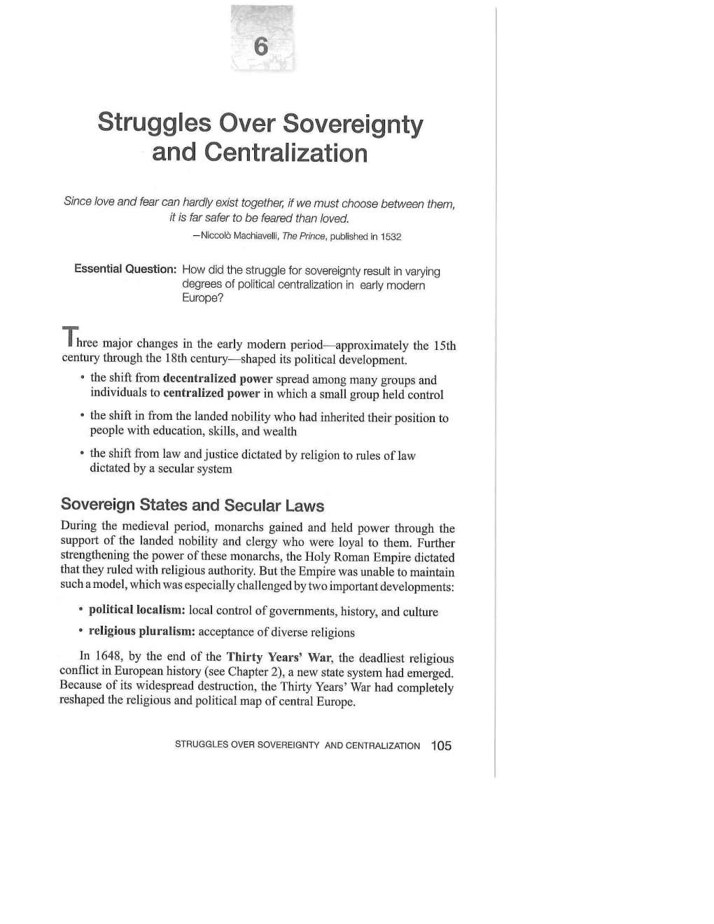 Struggles Over Sovereignty and Centralization