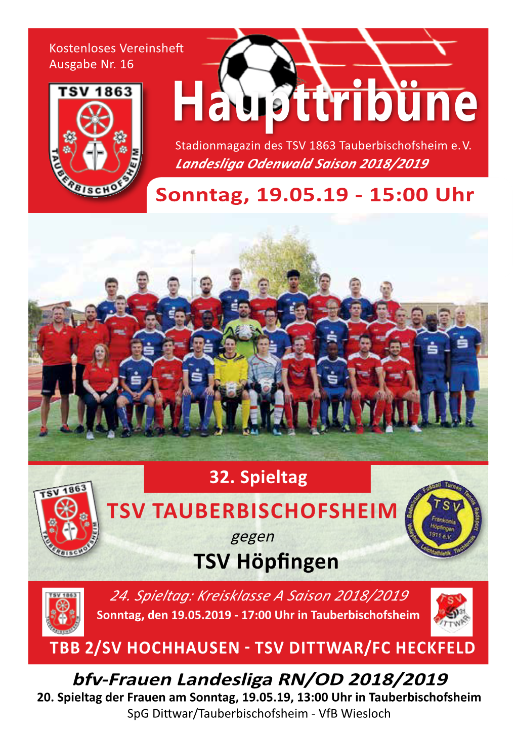 Haupttribüne Stadionmagazin Des TSV 1863 Tauberbischofsheim E