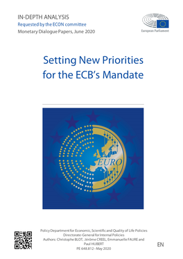 Setting New Priorities for the ECB's Mandate
