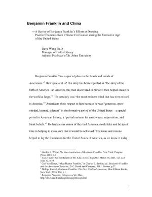 Benjamin Franklin and China