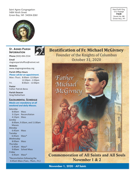 Beatification of Fr. Michael Mcgivney