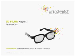 3D FILMS Report September 2011