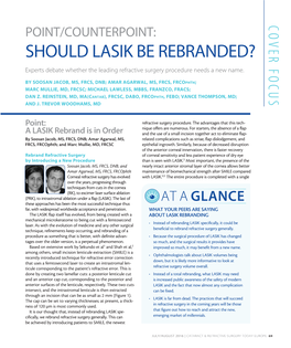 SHOULD LASIK BE REBRANDED? Experts Debate Whether the Leading Refractive Surgery Procedure Needs a New Name
