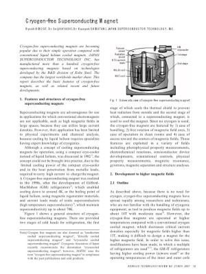 Cryogen-Free Superconducting Magnet