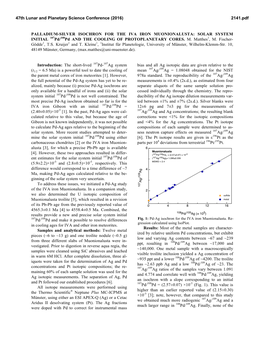 SOLAR SYSTEM INITIAL 107Pd/108Pd and the COOLING of PROTOPLANETARY CORES