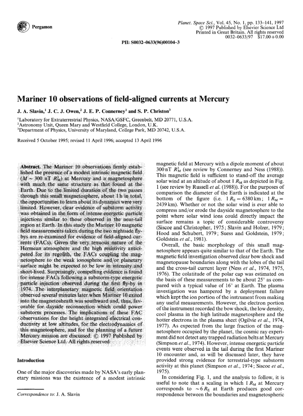 Mariner 10 Observations of Field-Aligned Currents at Mercury