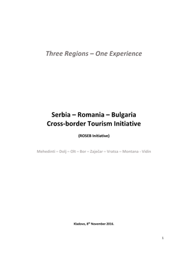 Romania – Bulgaria Cross-Border Tourism Initiative