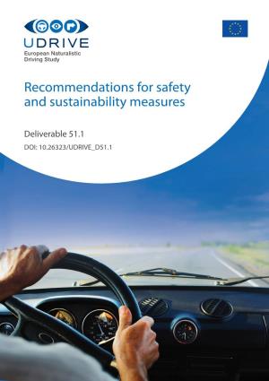 Recommendations for Safety and Sustainability Measures