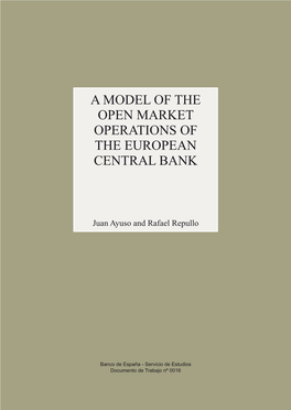 A Model of the Open Market Operations of the European Central Bank