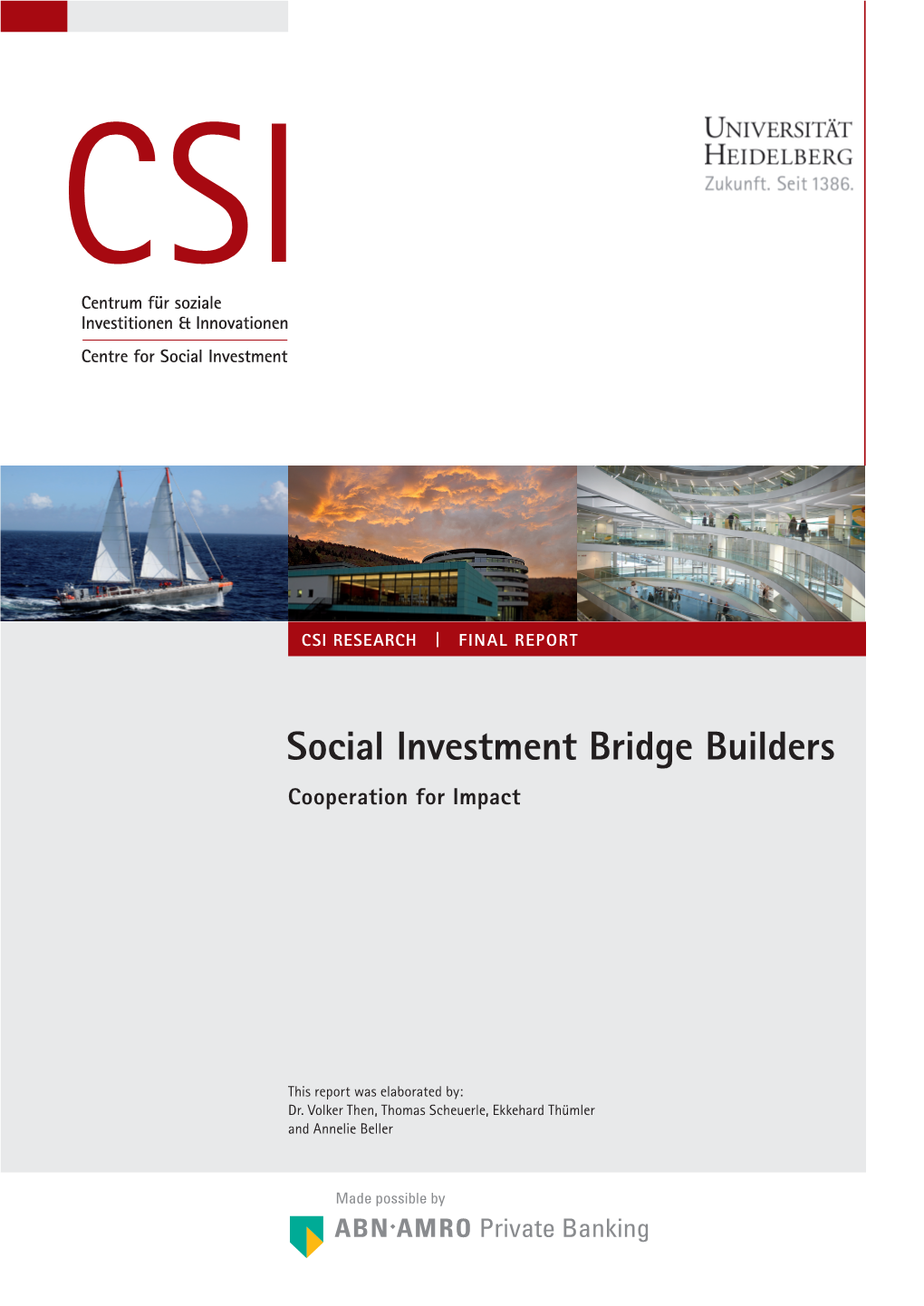 Social Investment Bridge Builders Cooperation for Impact