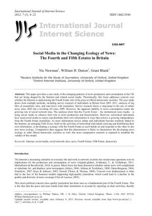 Social Media in the Changing Ecology of News: the Fourth and Fifth Estates in Britain