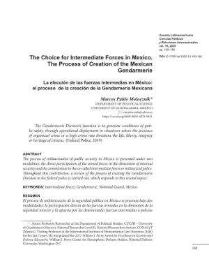 The Choice for Intermediate Forces in Mexico. the Process of Creation Of