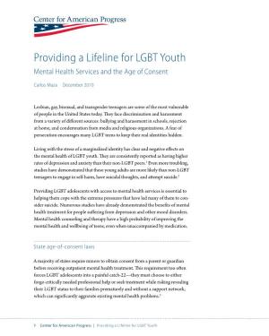 Providing a Lifeline for LGBT Youth Mental Health Services and the Age of Consent