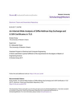An Internet-Wide Analysis of Diffie-Hellman Key Exchange and X