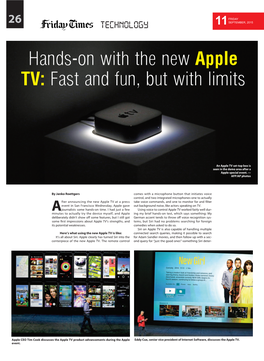 Apple TV: Fast and Fun, but with Limits