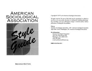 American Sociological Association Style Guide