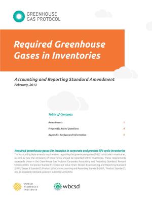 GHG Protocol: Required Greenhouse Gases in Inventories